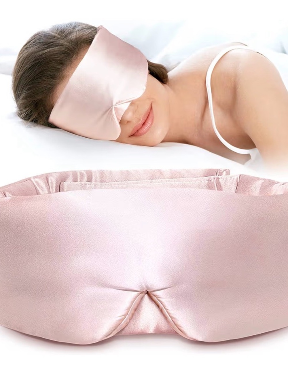 LitBear Pure Silk Sleep Mask. Pink